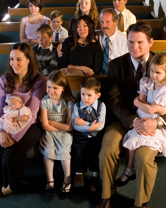 Modern LDS Families–Sunday Worship
